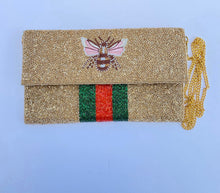 Load image into Gallery viewer, Bee Envelope Golden Clutch
